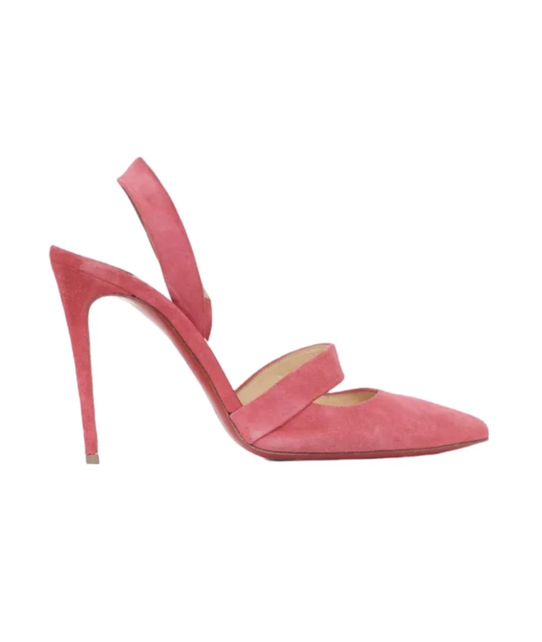 CHRISTIAN LOUBOUTIN Розовые замшевые туфли, фото 1