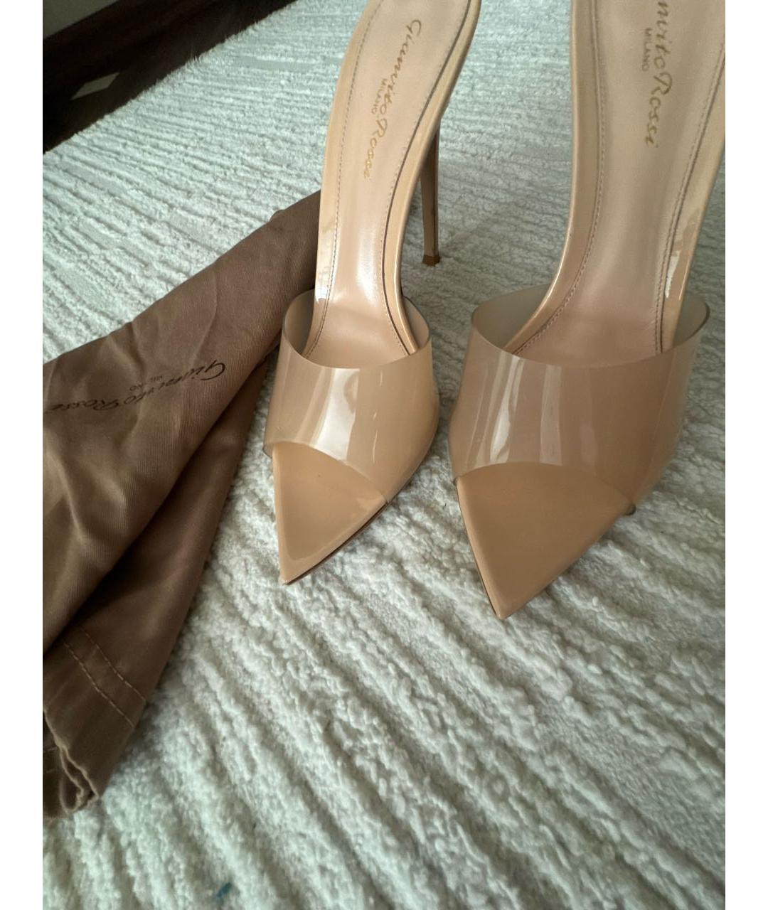 GIANVITO ROSSI Бежевые мюли, фото 4