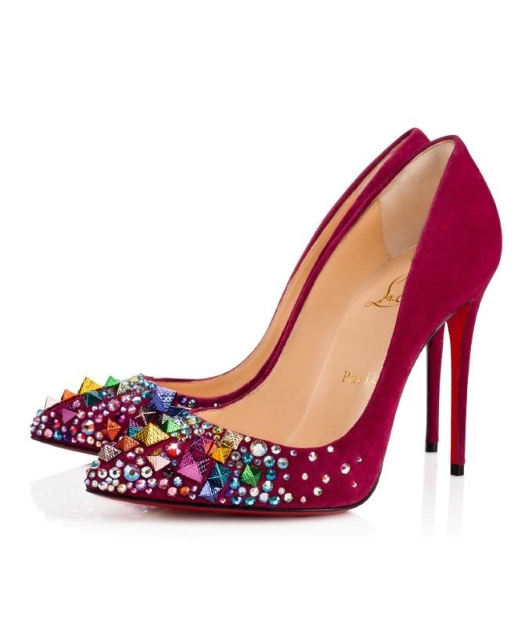 CHRISTIAN LOUBOUTIN Розовые замшевые туфли, фото 2