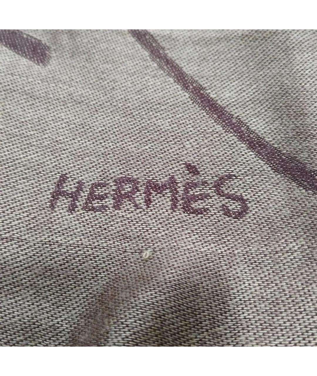HERMES Бежевый шарф, фото 5