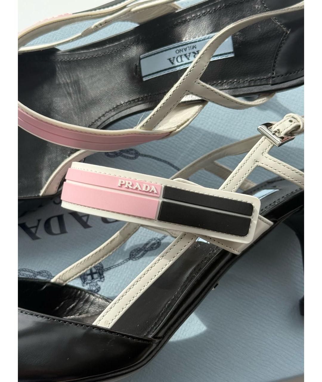 PRADA Черные кожаные туфли, фото 2