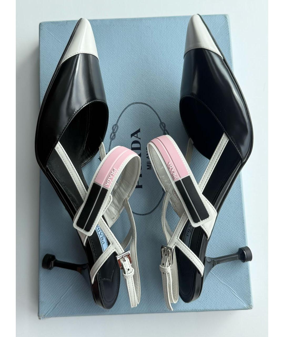 PRADA Черные кожаные туфли, фото 6