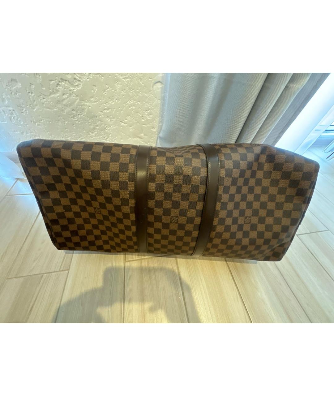 LOUIS VUITTON Коричневая канва дорожная/спортивная сумка, фото 3