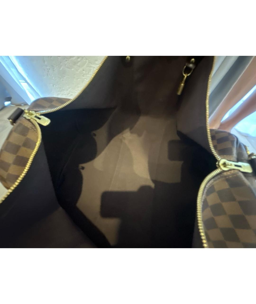 LOUIS VUITTON Коричневая канва дорожная/спортивная сумка, фото 4