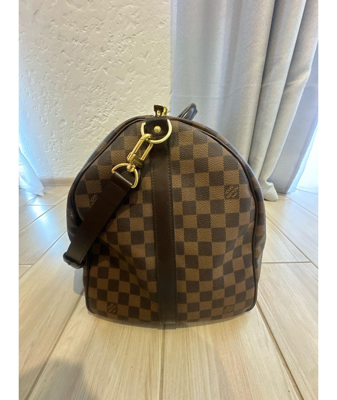 LOUIS VUITTON Коричневая канва дорожная/спортивная сумка, фото 2