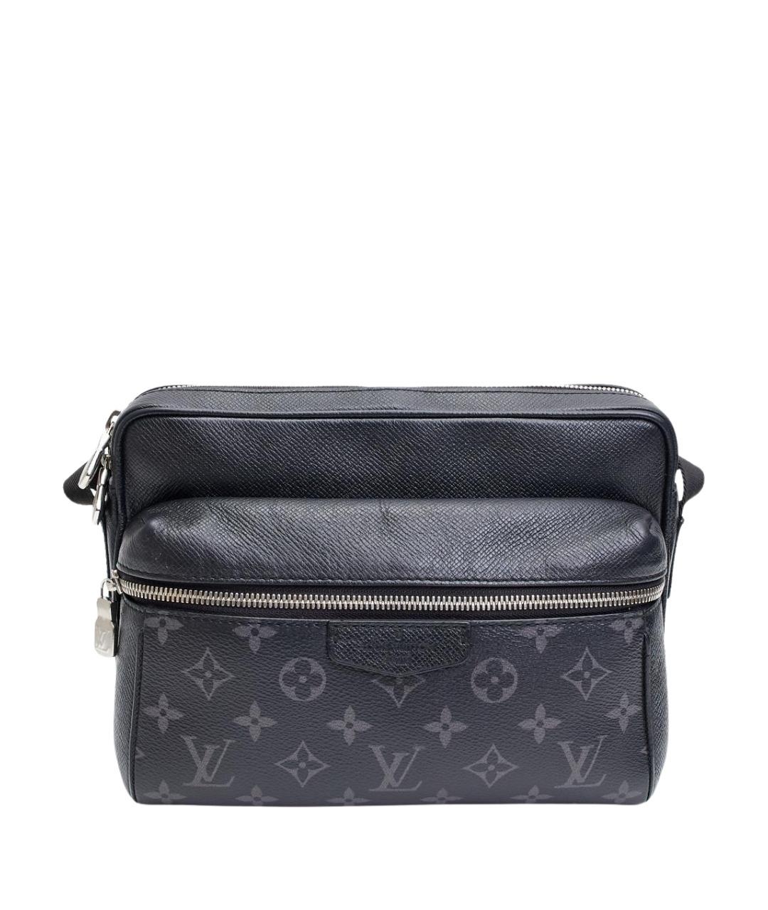 LOUIS VUITTON Черная кожаная сумка на плечо, фото 1