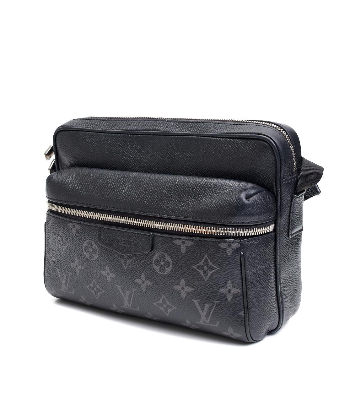 LOUIS VUITTON Черная кожаная сумка на плечо, фото 2