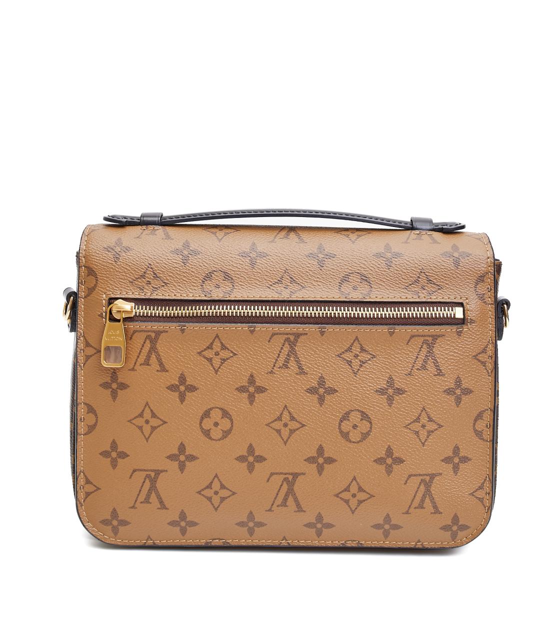 LOUIS VUITTON Коричневая кожаная сумка через плечо, фото 4