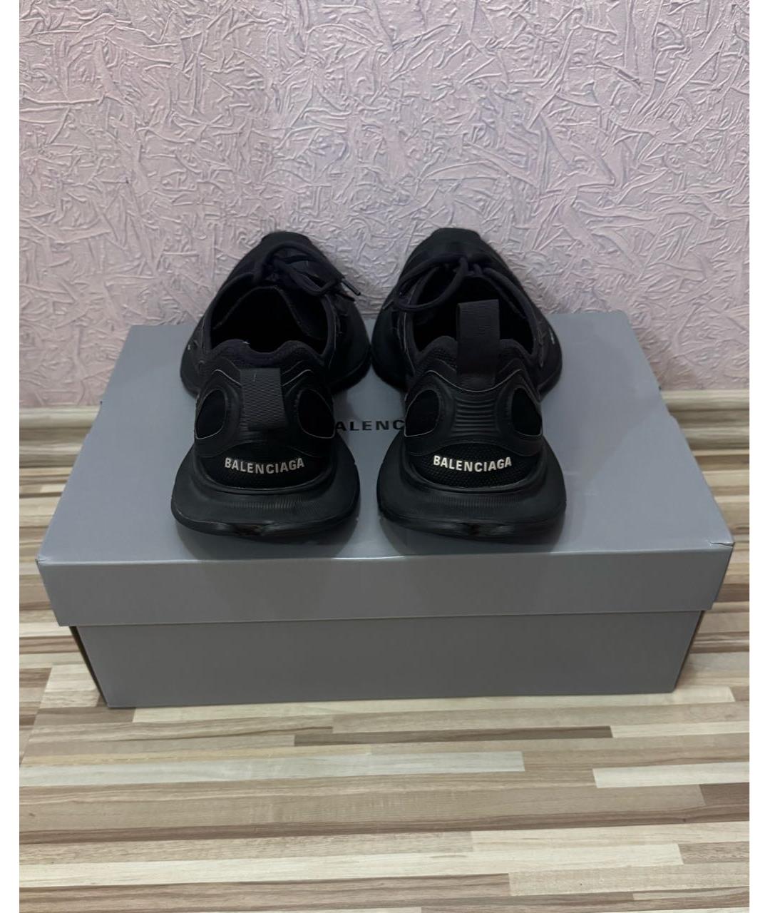 BALENCIAGA Черные резиновые низкие кроссовки / кеды, фото 3
