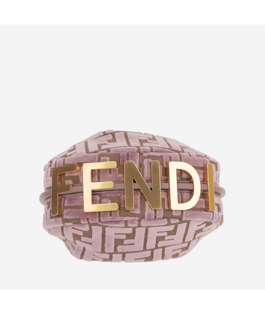FENDI Розовая жаккардовая сумка через плечо, фото 4