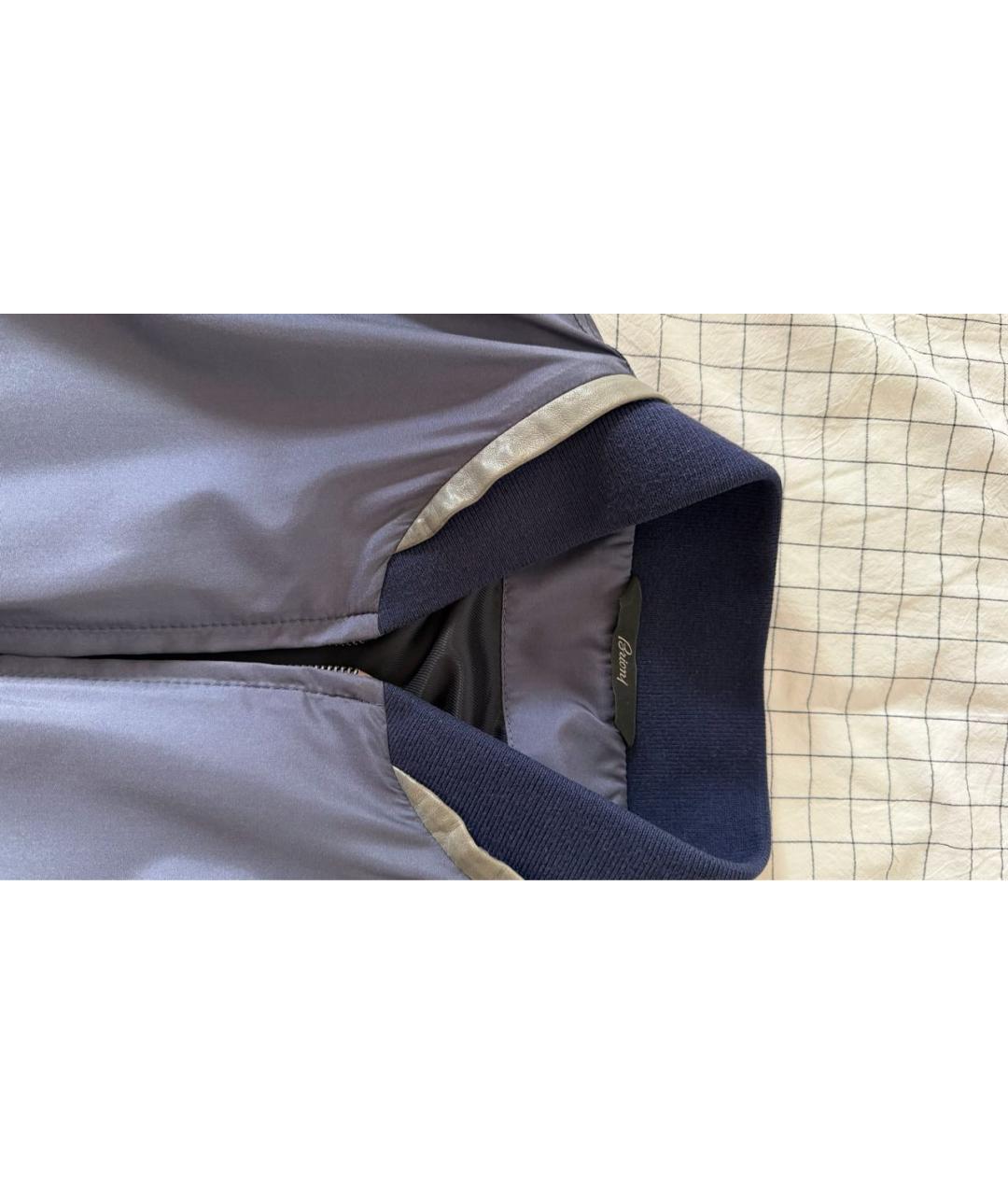 BRIONI Темно-синяя шелковая куртка, фото 3