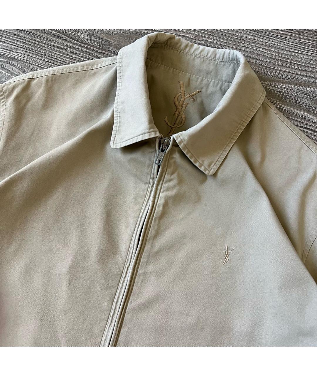 SAINT LAURENT Бежевая куртка, фото 5