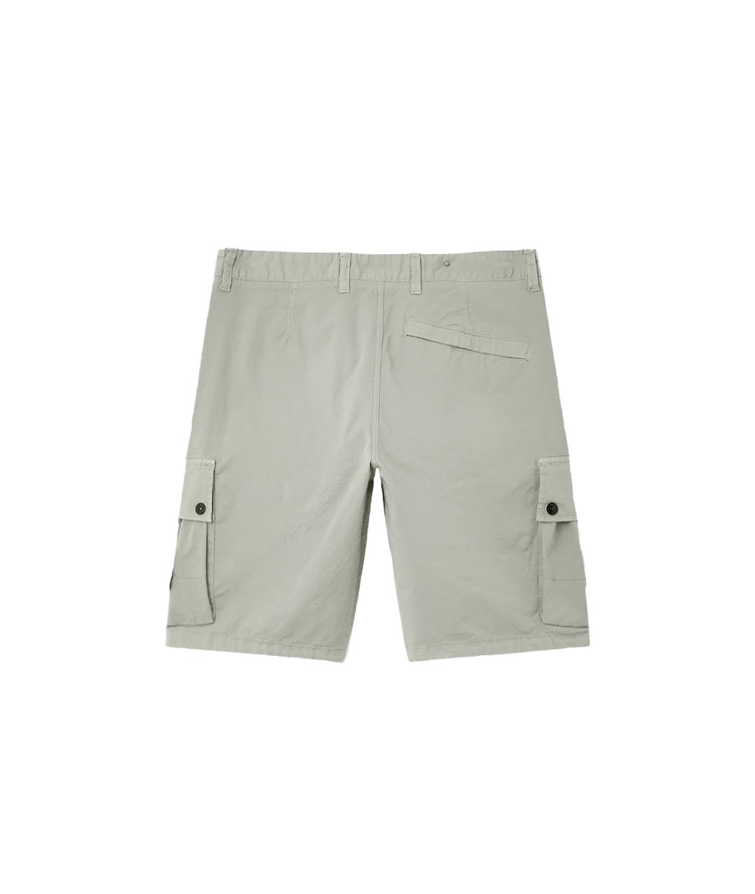 STONE ISLAND Зеленые хлопковые повседневные брюки, фото 2
