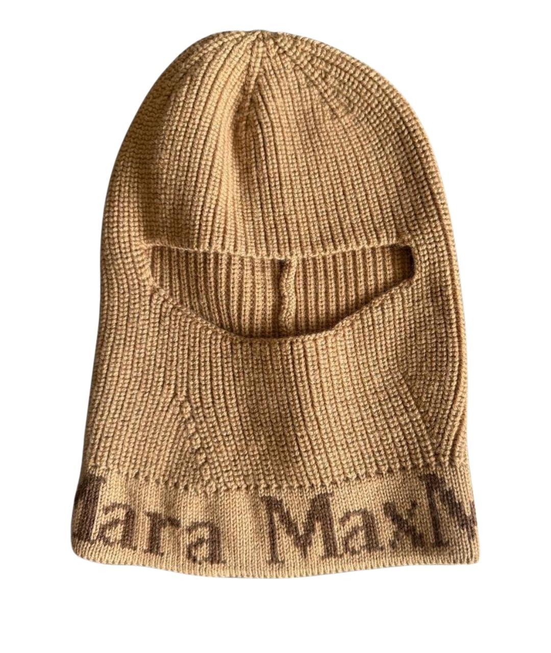 MAX MARA Бежевая шерстяная шапка, фото 1