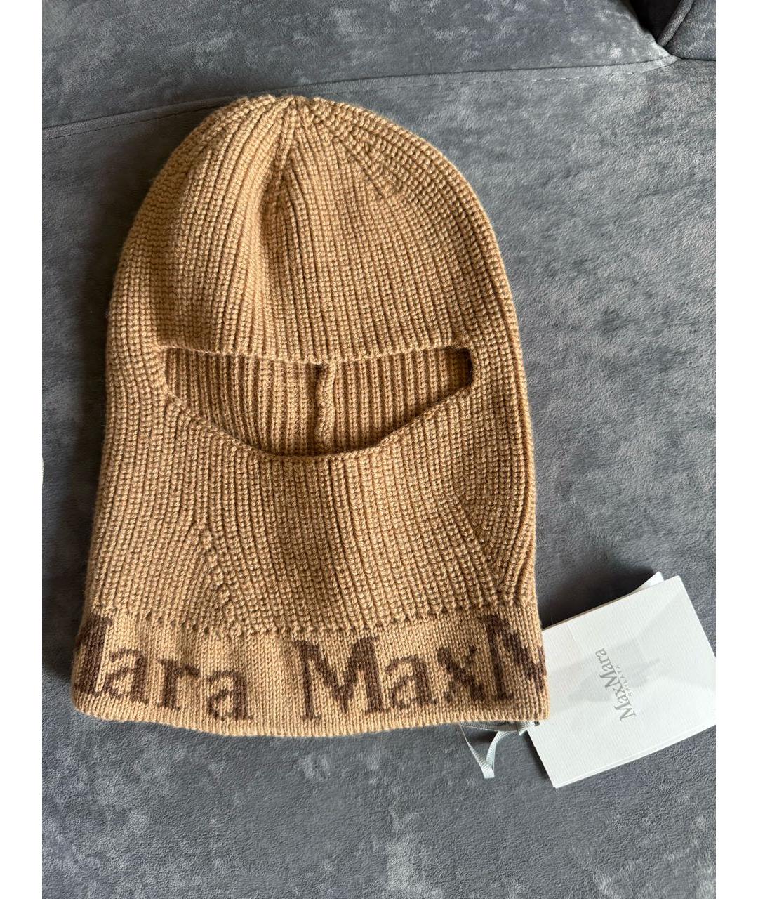 MAX MARA Бежевая шерстяная шапка, фото 3