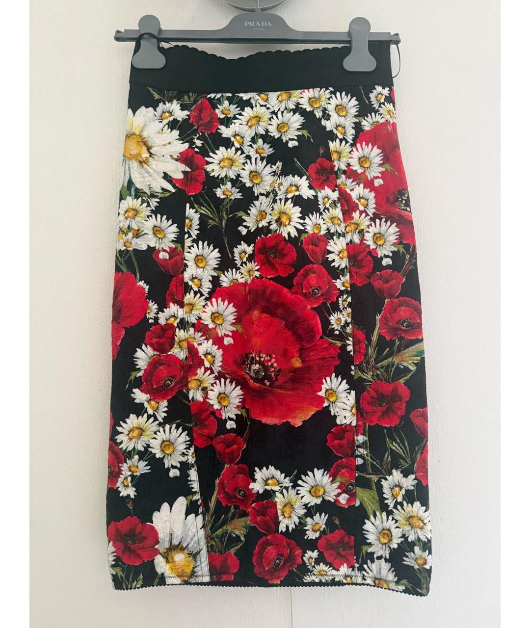 DOLCE&GABBANA Мульти хлопковая юбка миди, фото 8