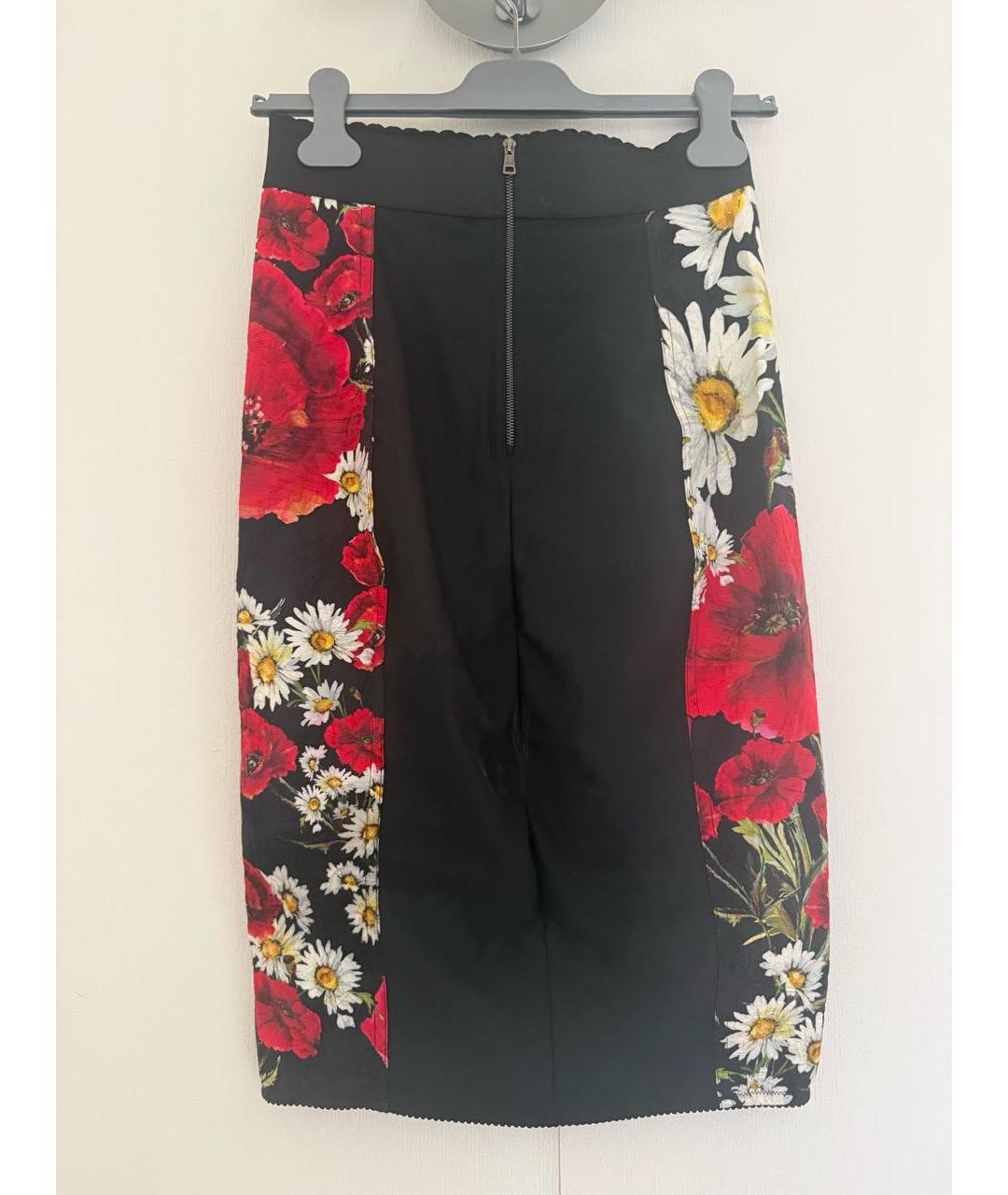 DOLCE&GABBANA Мульти хлопковая юбка миди, фото 2