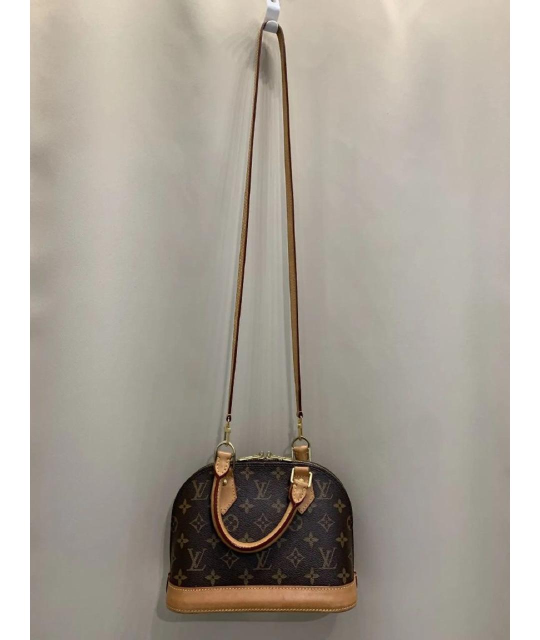 LOUIS VUITTON Коричневая канва сумка с короткими ручками, фото 4