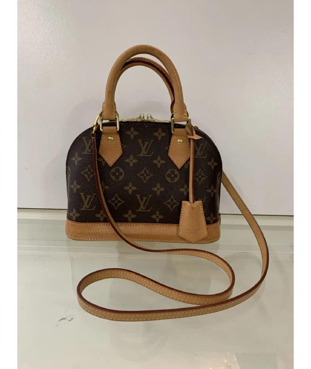 LOUIS VUITTON Коричневая канва сумка с короткими ручками, фото 10