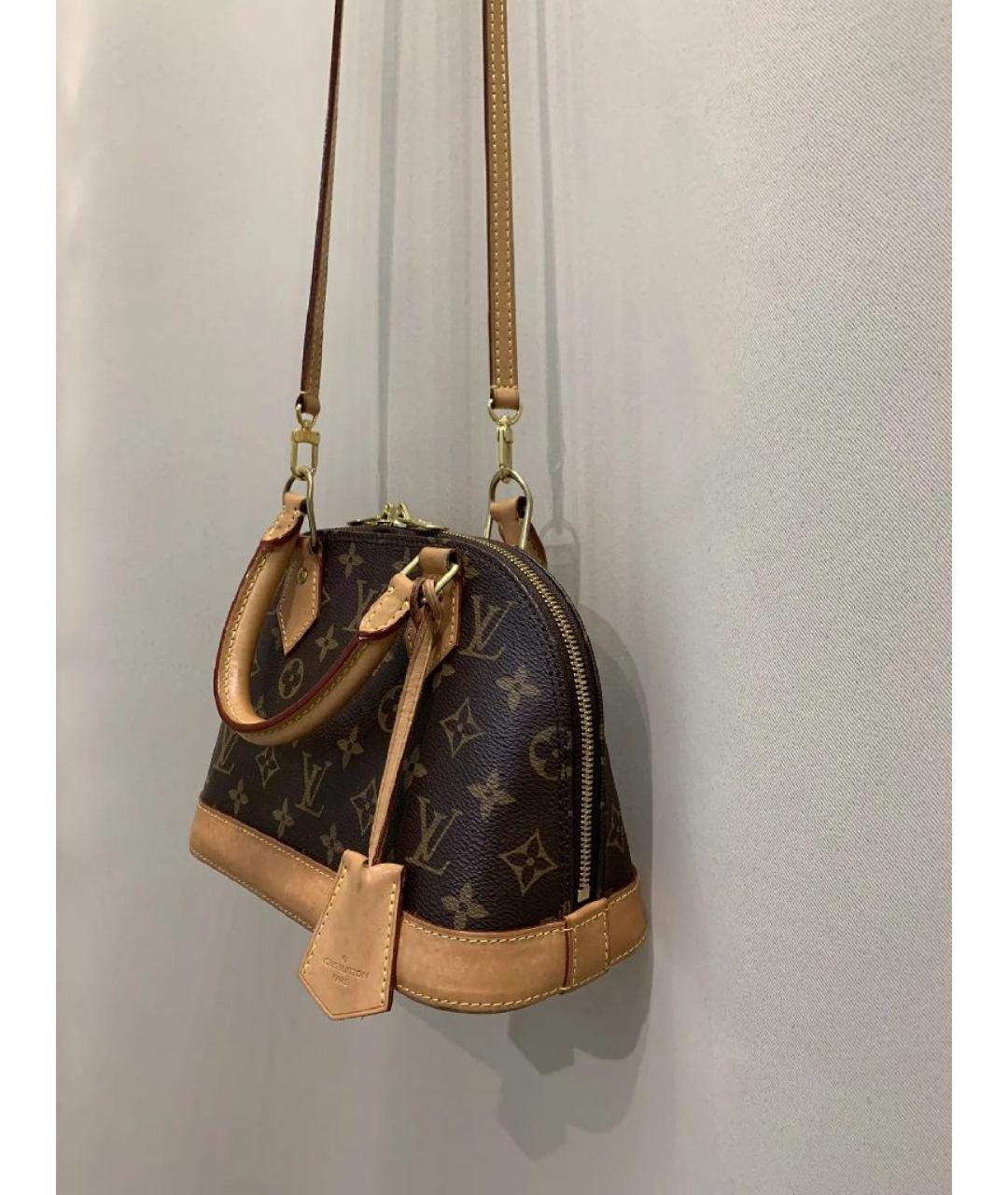 LOUIS VUITTON Коричневая канва сумка с короткими ручками, фото 3