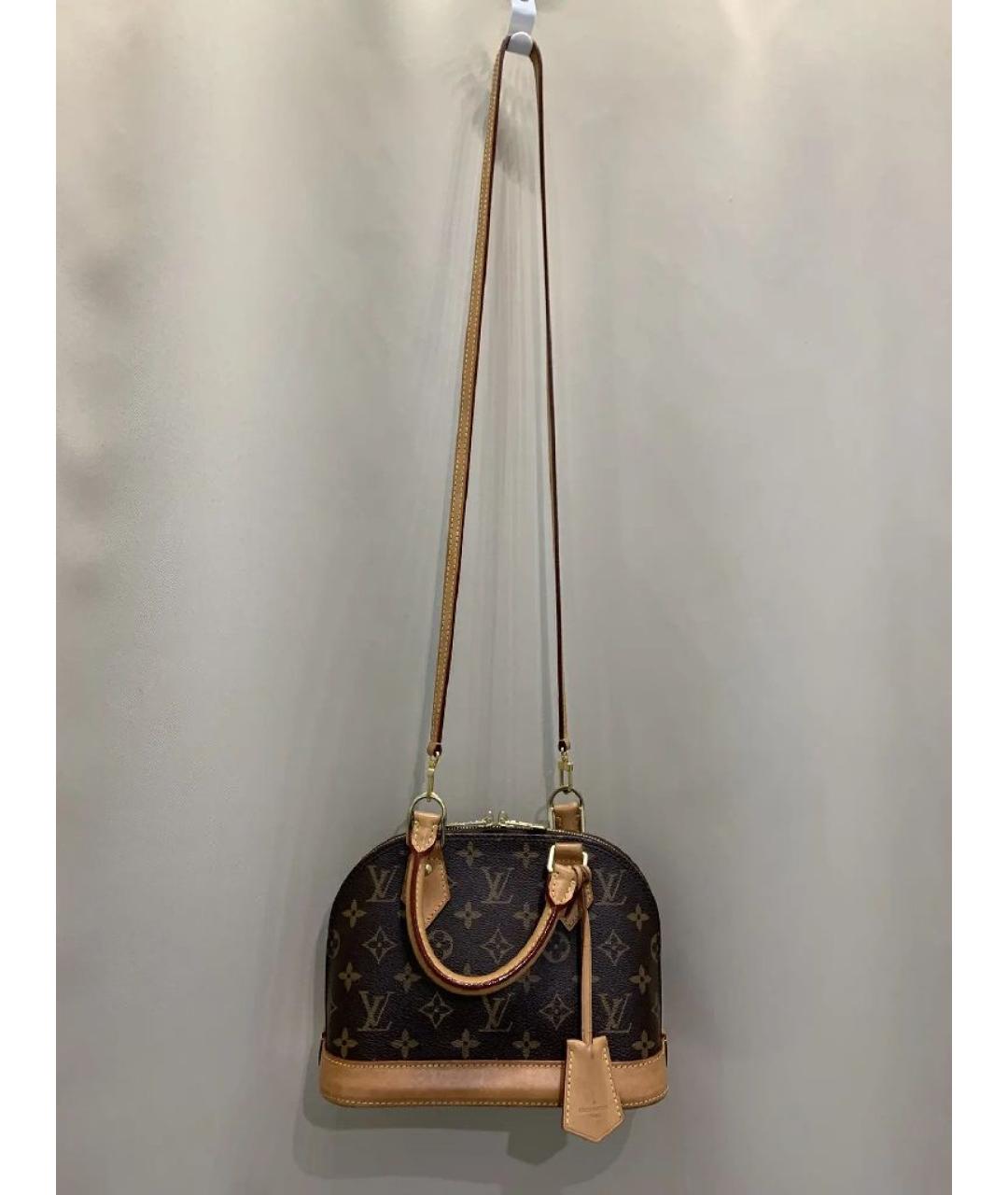 LOUIS VUITTON Коричневая канва сумка с короткими ручками, фото 2