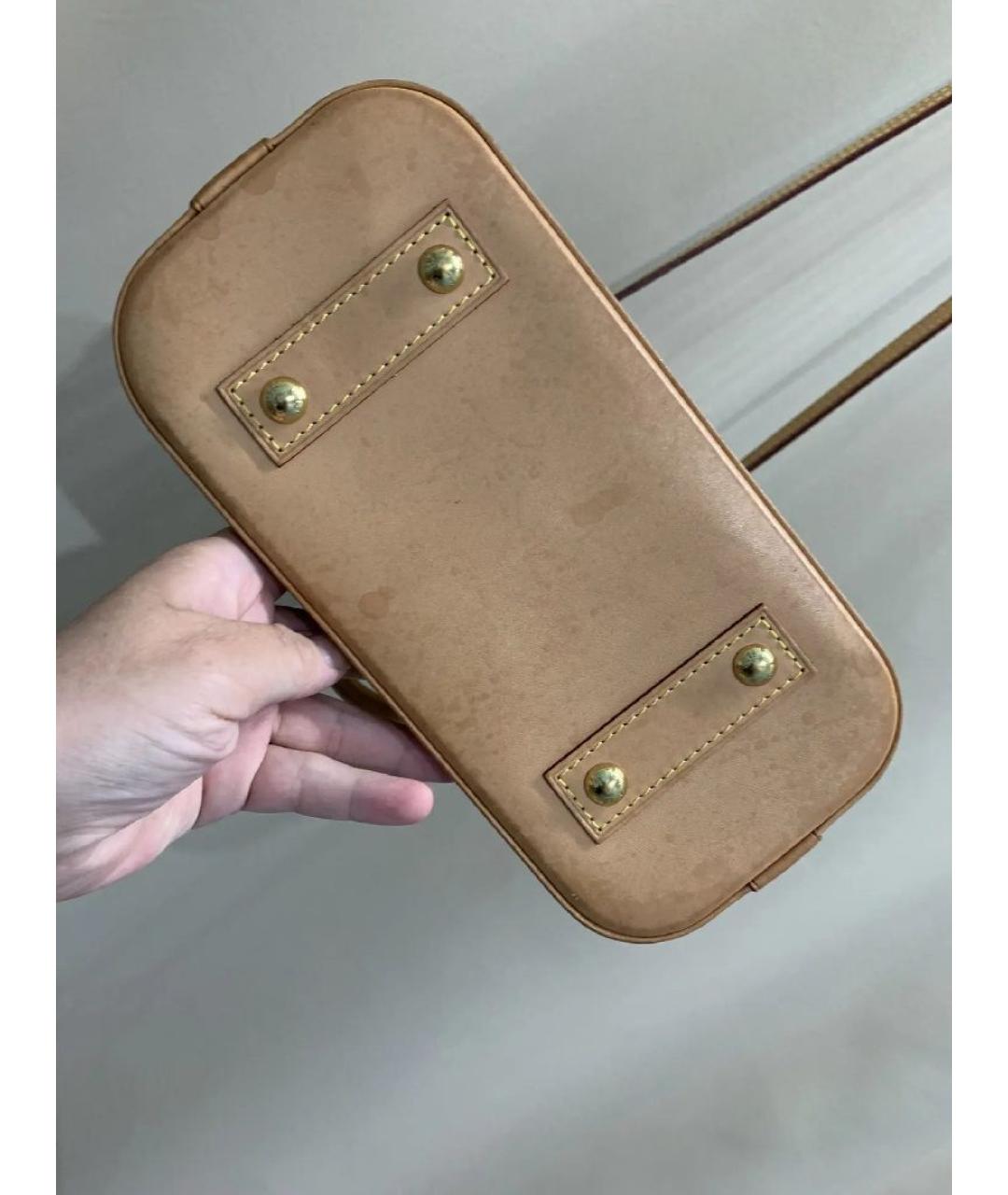 LOUIS VUITTON Коричневая канва сумка с короткими ручками, фото 5
