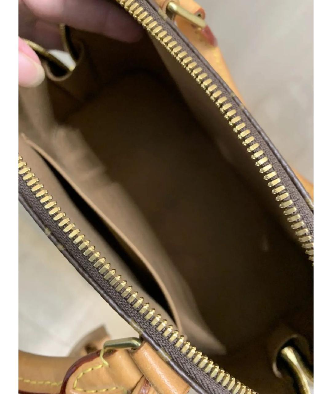 LOUIS VUITTON Коричневая канва сумка с короткими ручками, фото 7