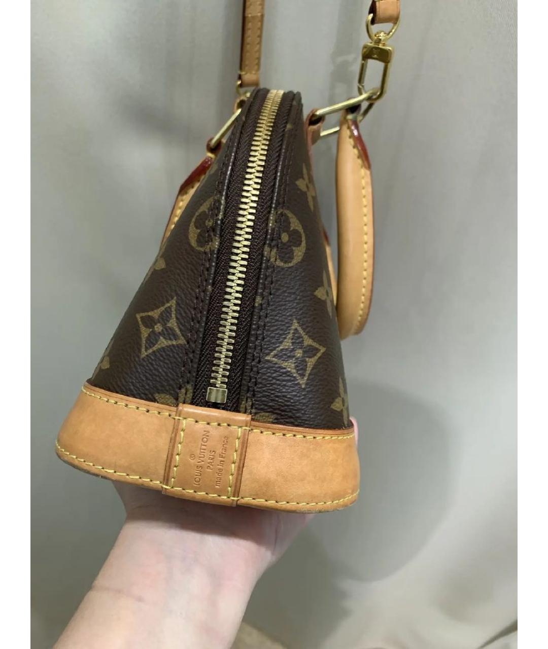 LOUIS VUITTON Коричневая канва сумка с короткими ручками, фото 8