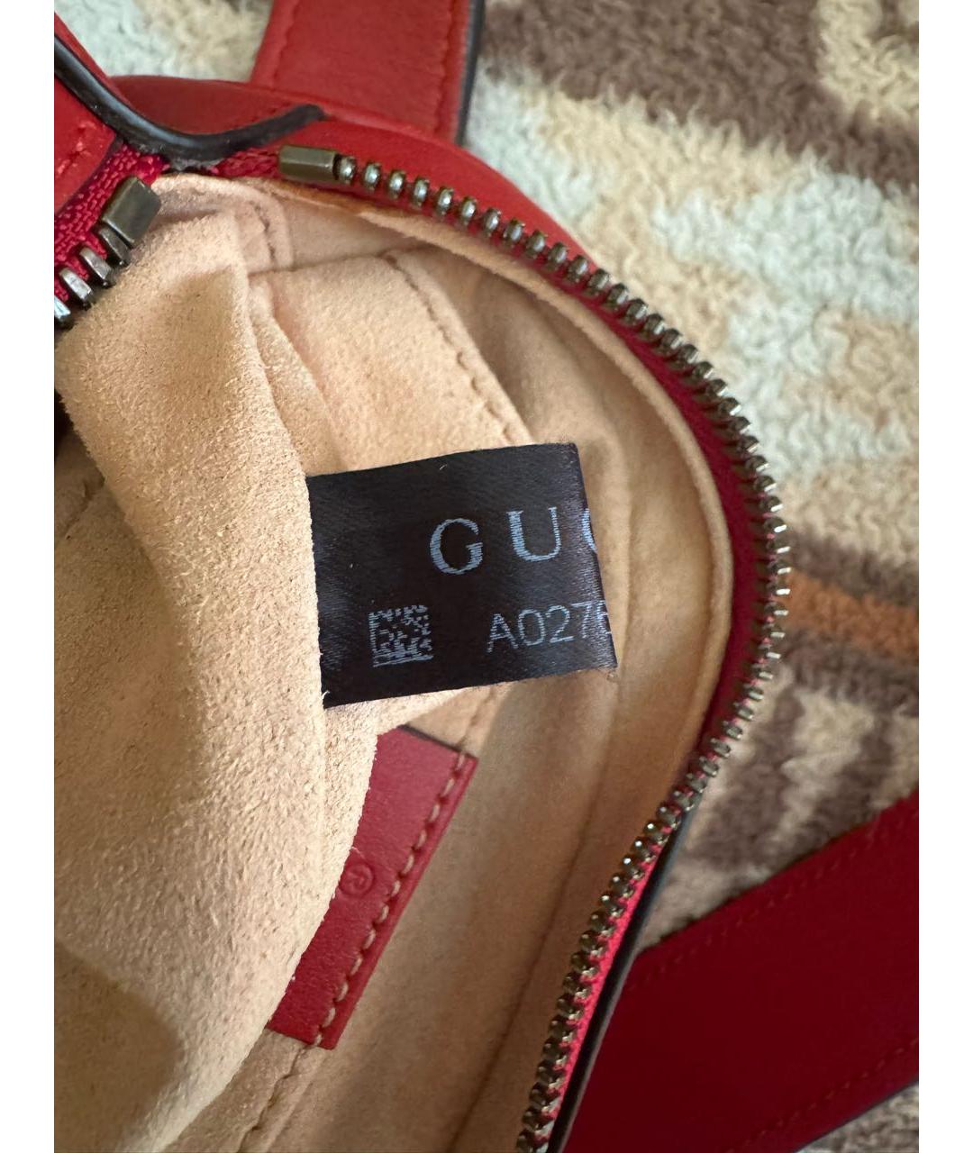 GUCCI Красная кожаная поясная сумка, фото 4