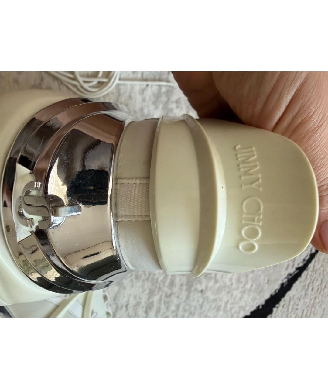 JIMMY CHOO Белые неопреновые низкие кроссовки / кеды, фото 5