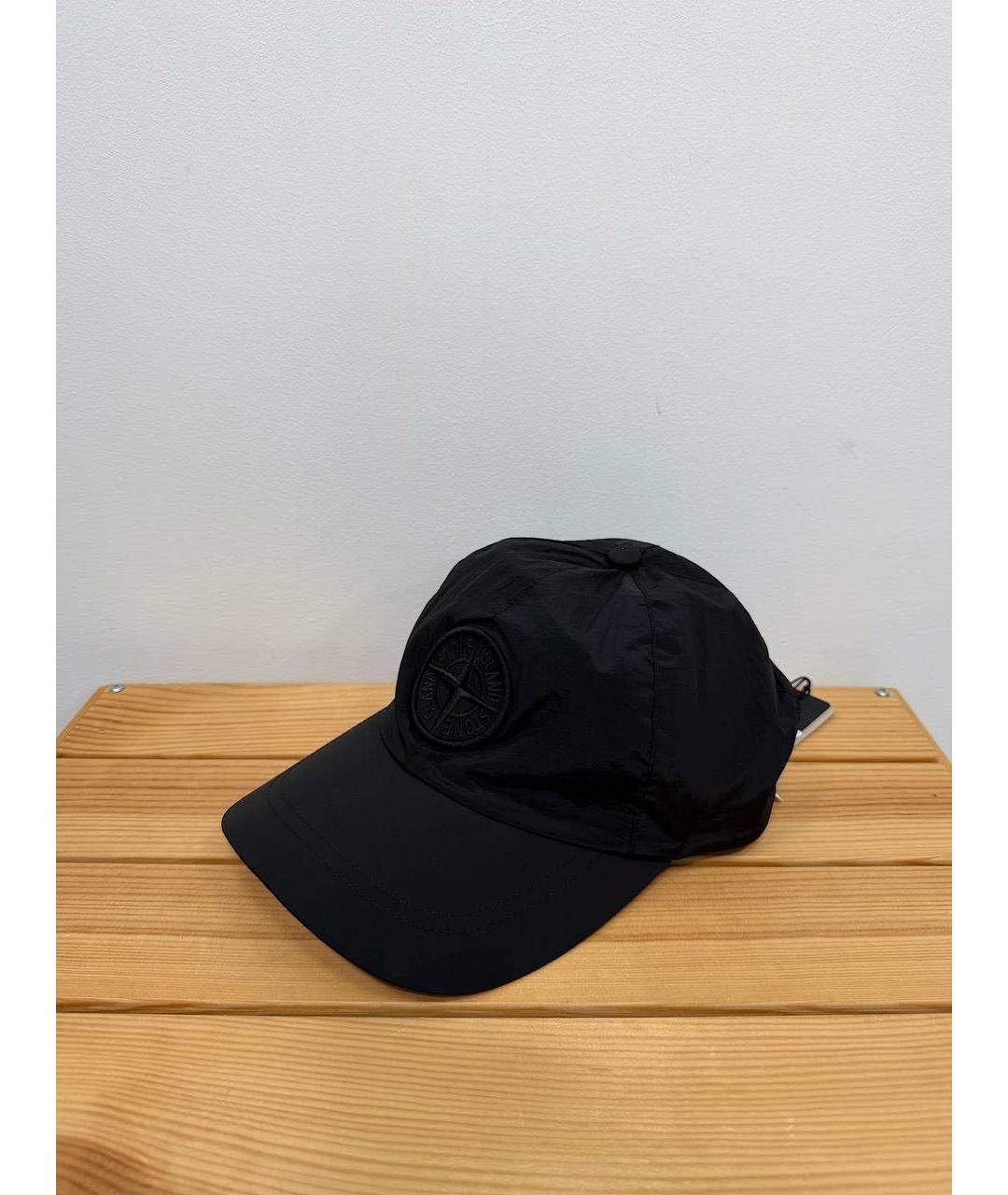 STONE ISLAND Черная синтетическая кепка/бейсболка, фото 5