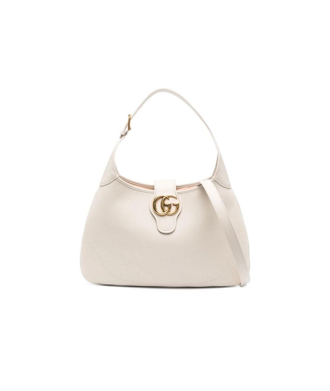 GUCCI Бежевая кожаная сумка с короткими ручками, фото 1