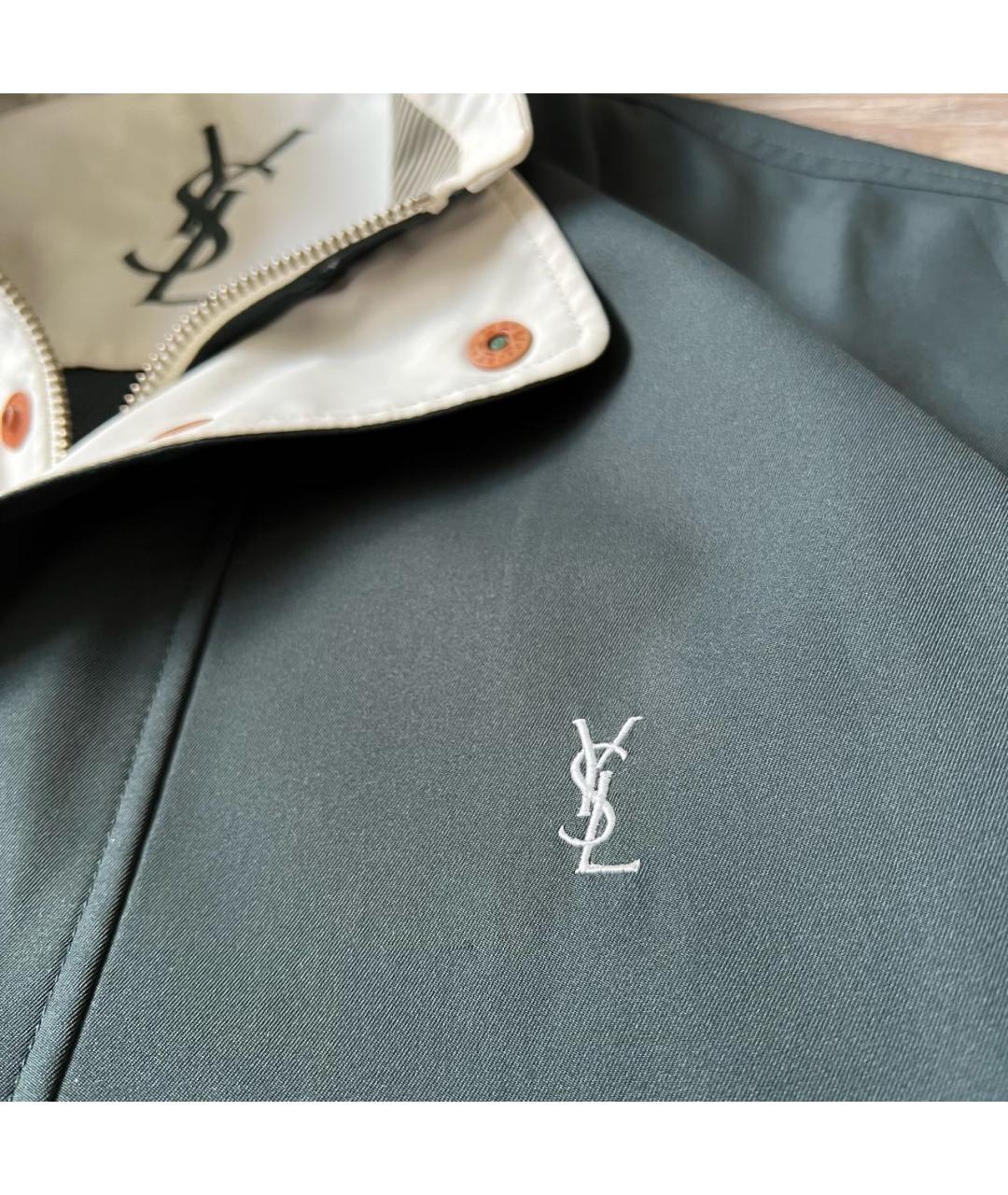 SAINT LAURENT Зеленая хлопковая куртка, фото 5