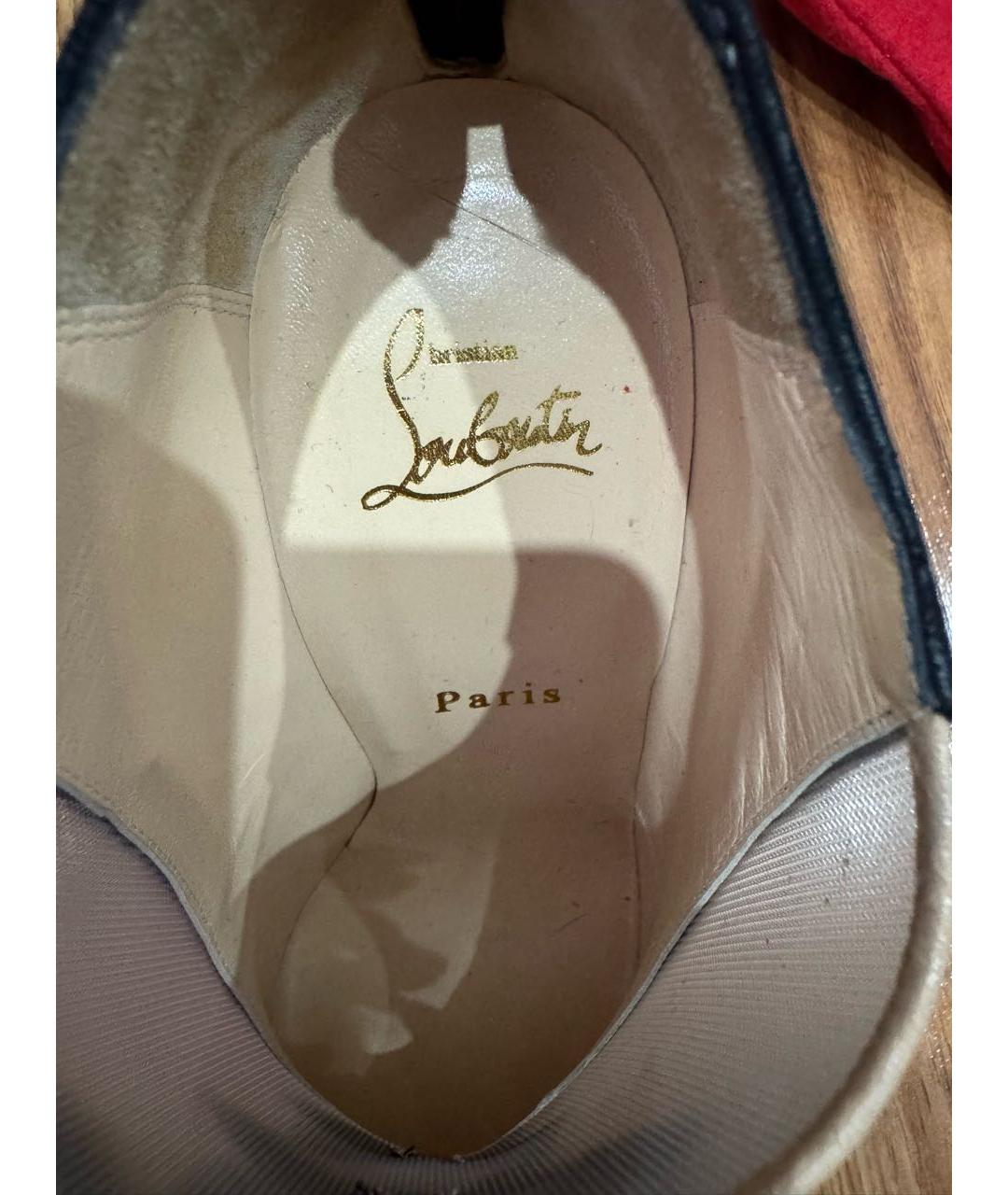 CHRISTIAN LOUBOUTIN Черные замшевые ботильоны, фото 5