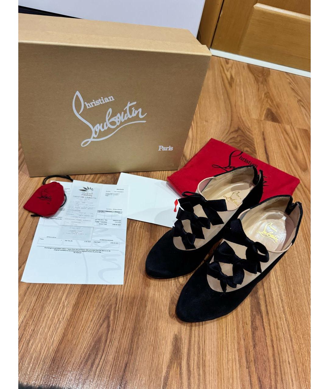 CHRISTIAN LOUBOUTIN Черные замшевые ботильоны, фото 6
