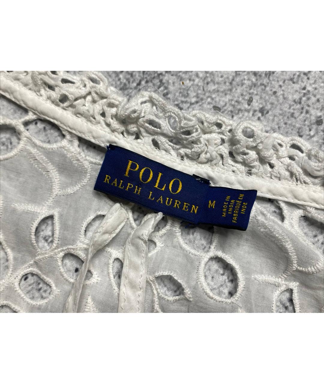 POLO RALPH LAUREN Белая хлопковая блузы, фото 8