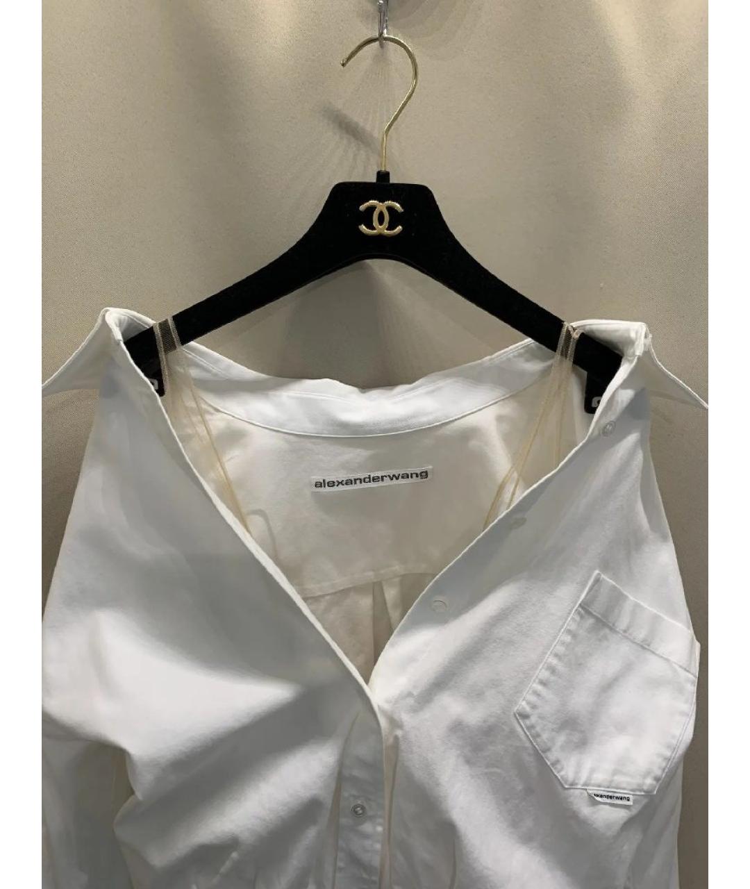 ALEXANDER WANG Белое хлопковое повседневное платье, фото 3