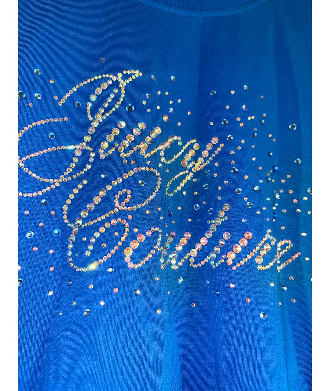 JUICY COUTURE Синяя хлопковая футболка, фото 4