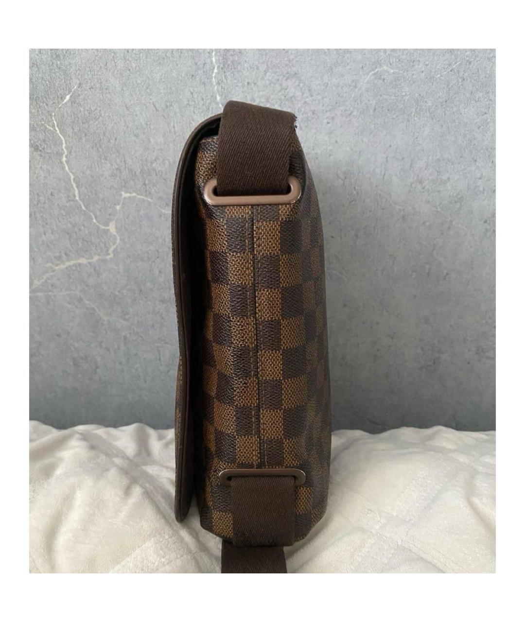 LOUIS VUITTON Коричневая канва сумка на плечо, фото 7