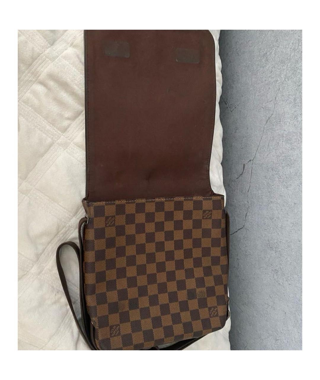 LOUIS VUITTON Коричневая канва сумка на плечо, фото 5