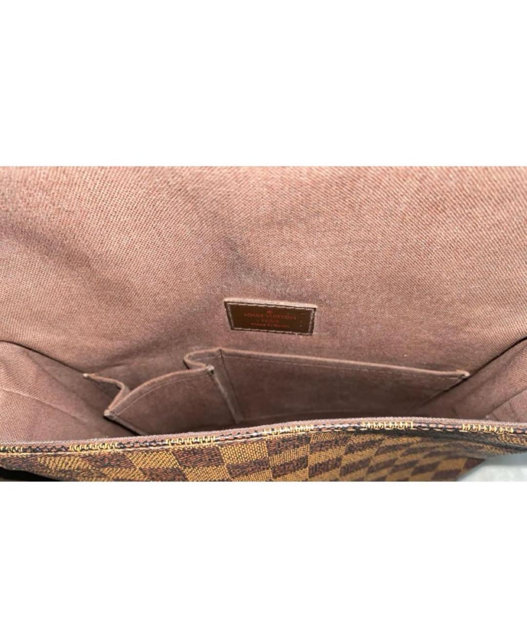 LOUIS VUITTON Коричневая канва сумка на плечо, фото 6