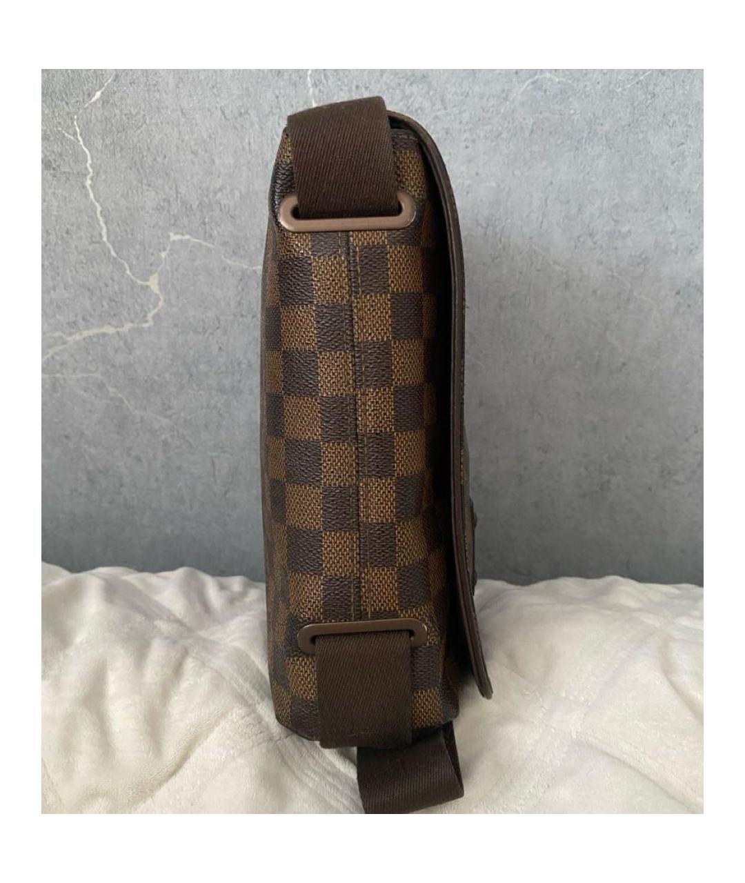 LOUIS VUITTON Коричневая канва сумка на плечо, фото 3