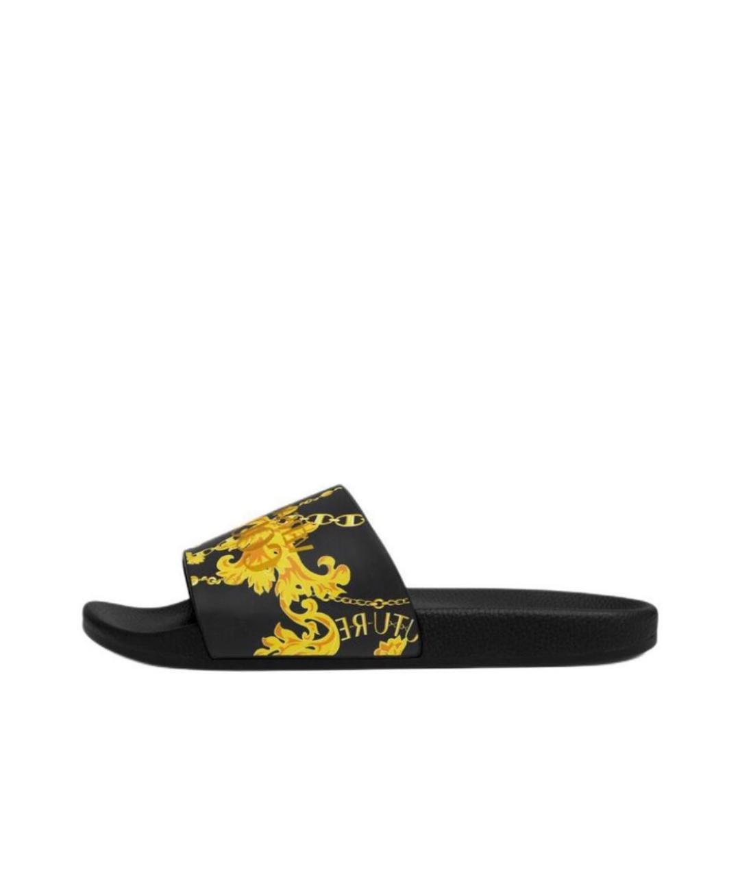 VERSACE JEANS COUTURE Черные шлепанцы, фото 5