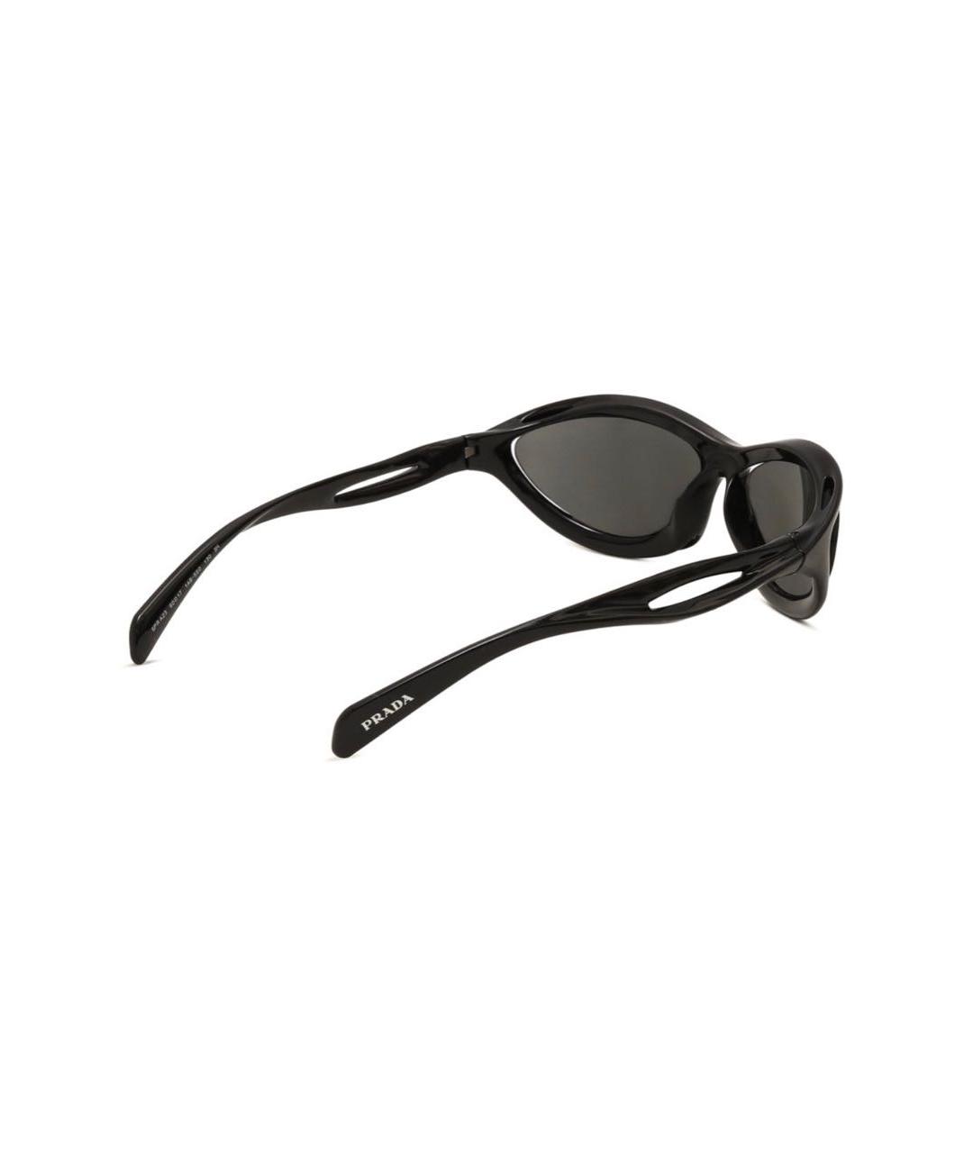 PRADA Черные пластиковые солнцезащитные очки, фото 4
