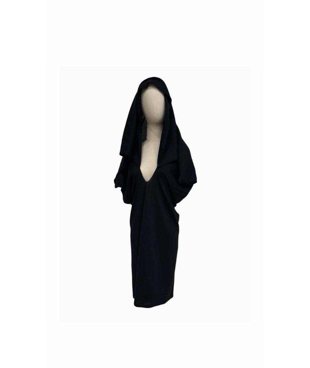 MAISON MARGIELA Черное шерстяное повседневное платье, фото 8