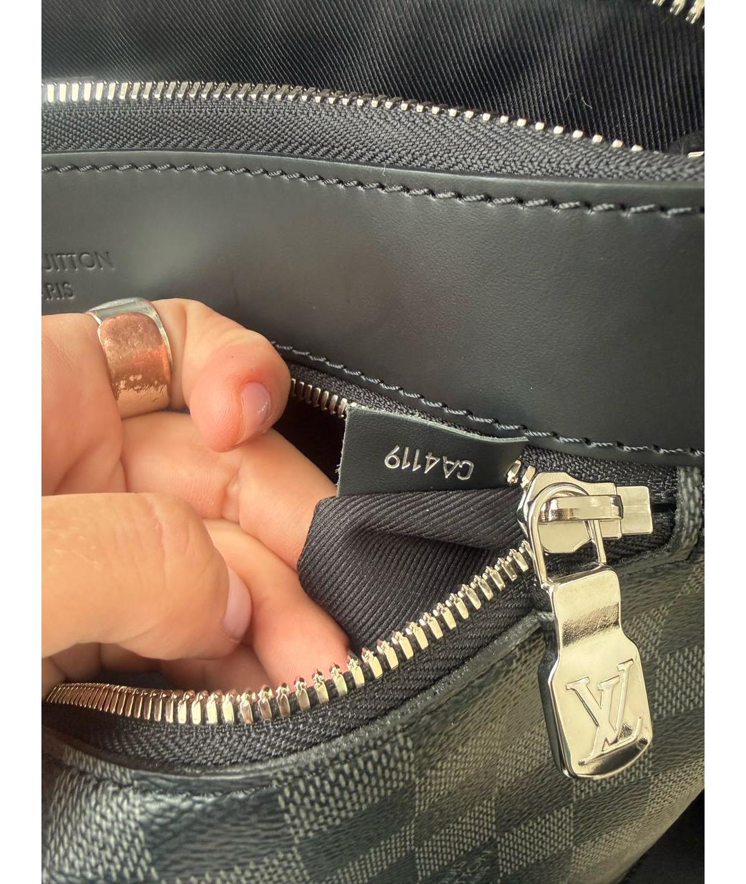 LOUIS VUITTON Черная канва сумка на плечо, фото 8
