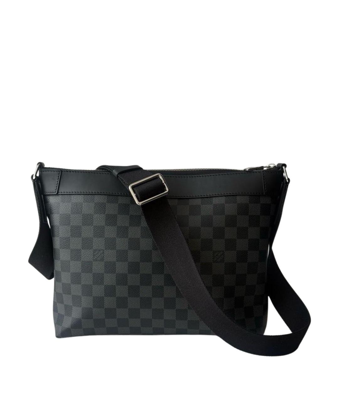 LOUIS VUITTON Черная канва сумка на плечо, фото 1
