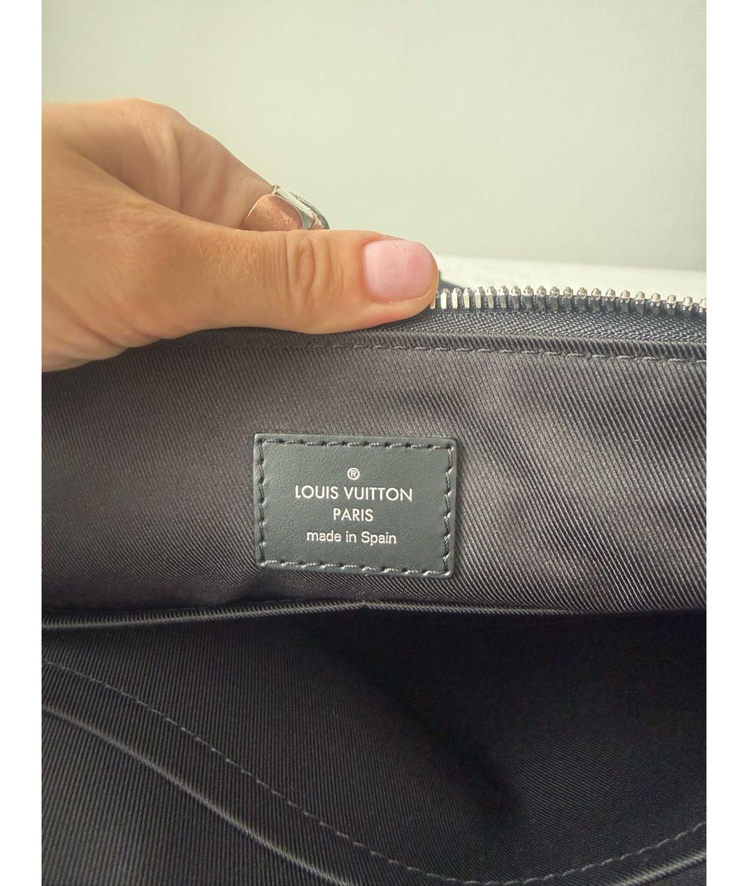 LOUIS VUITTON Черная канва сумка на плечо, фото 6
