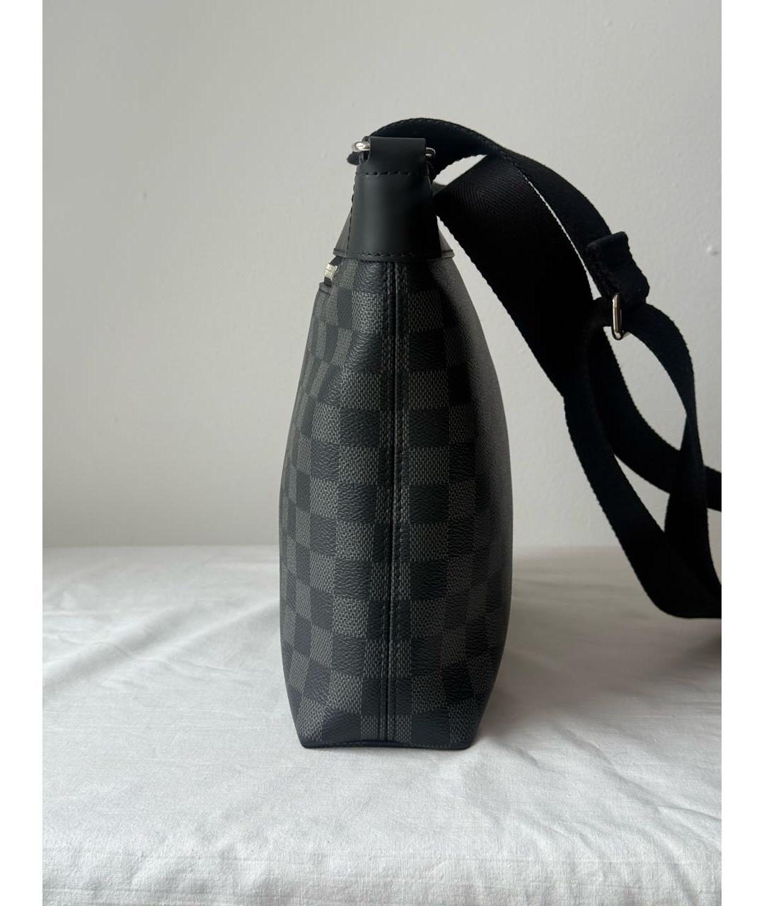 LOUIS VUITTON Черная канва сумка на плечо, фото 2