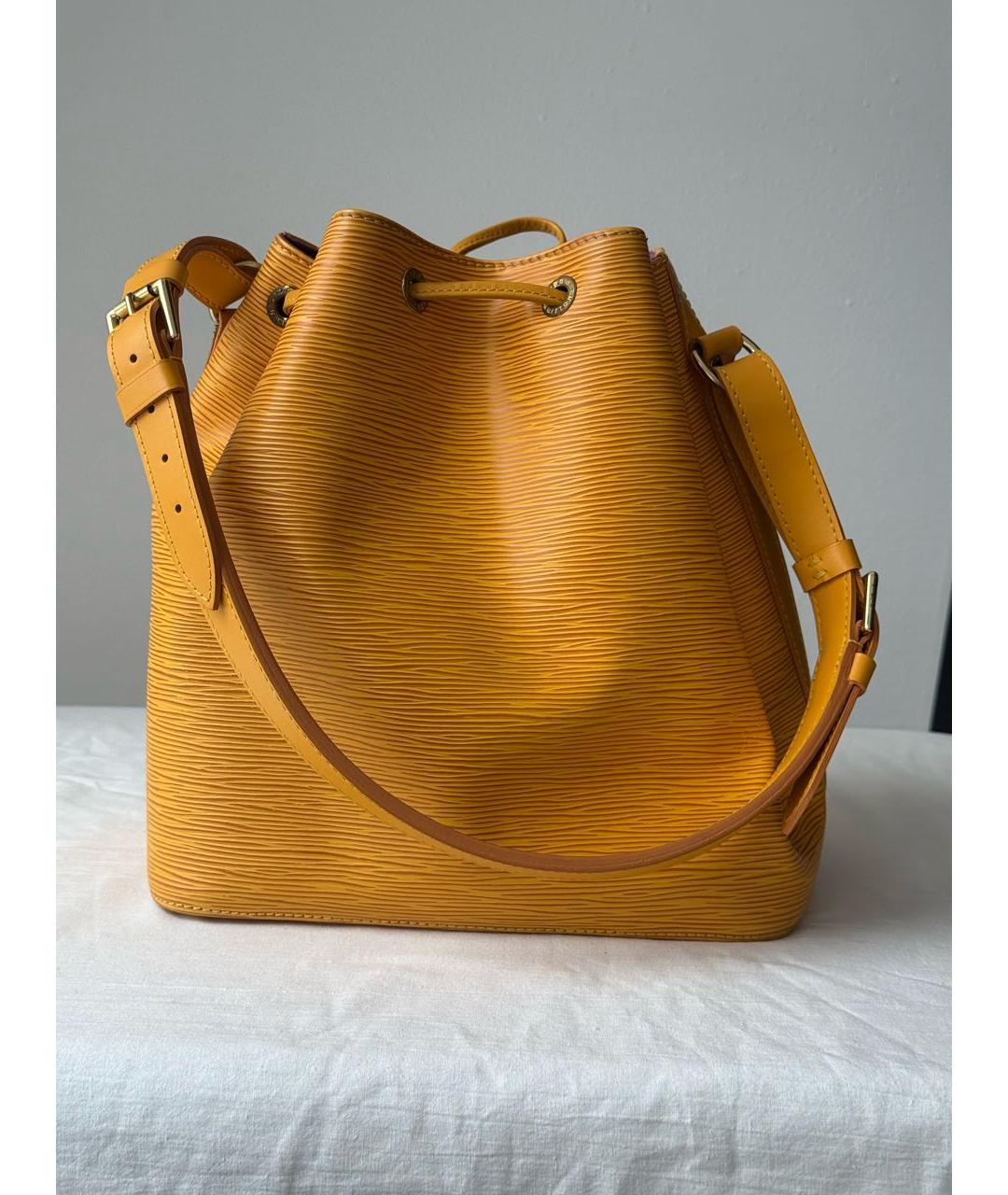 LOUIS VUITTON Желтая кожаная сумка через плечо, фото 3
